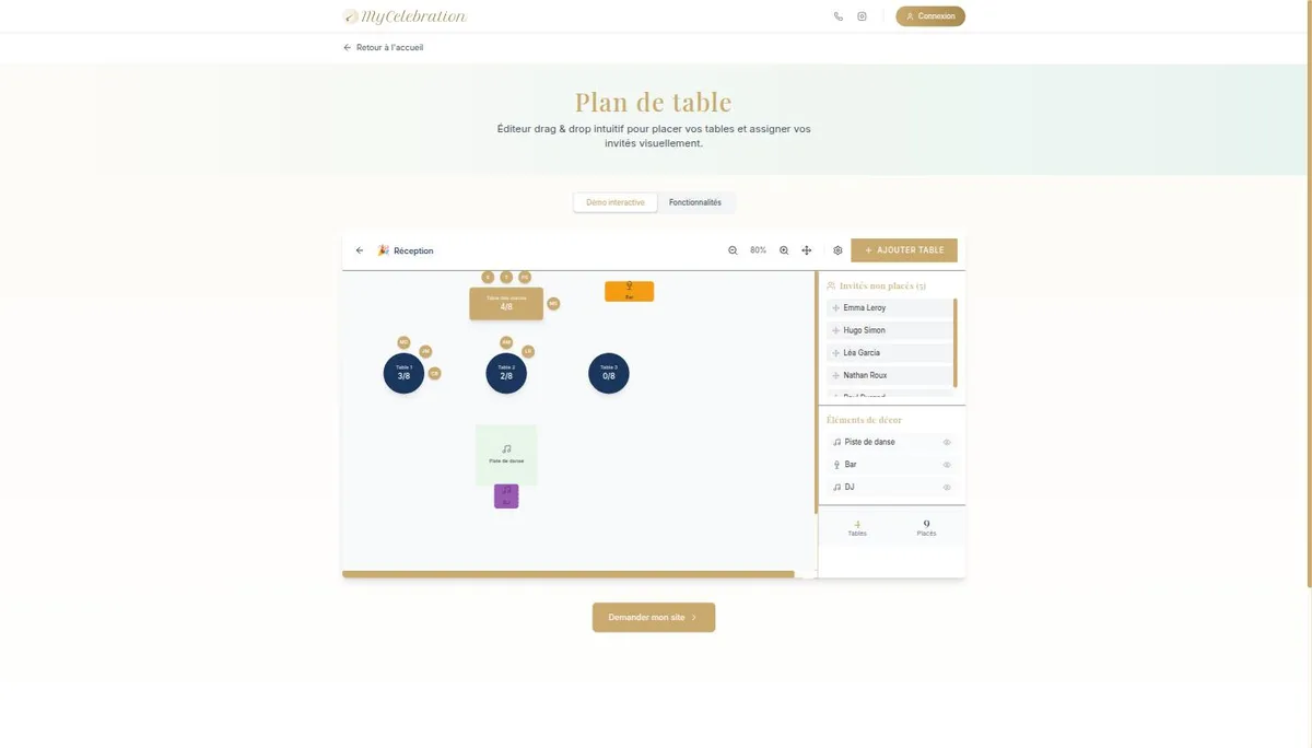 The live pro version — mycelebration.fr.